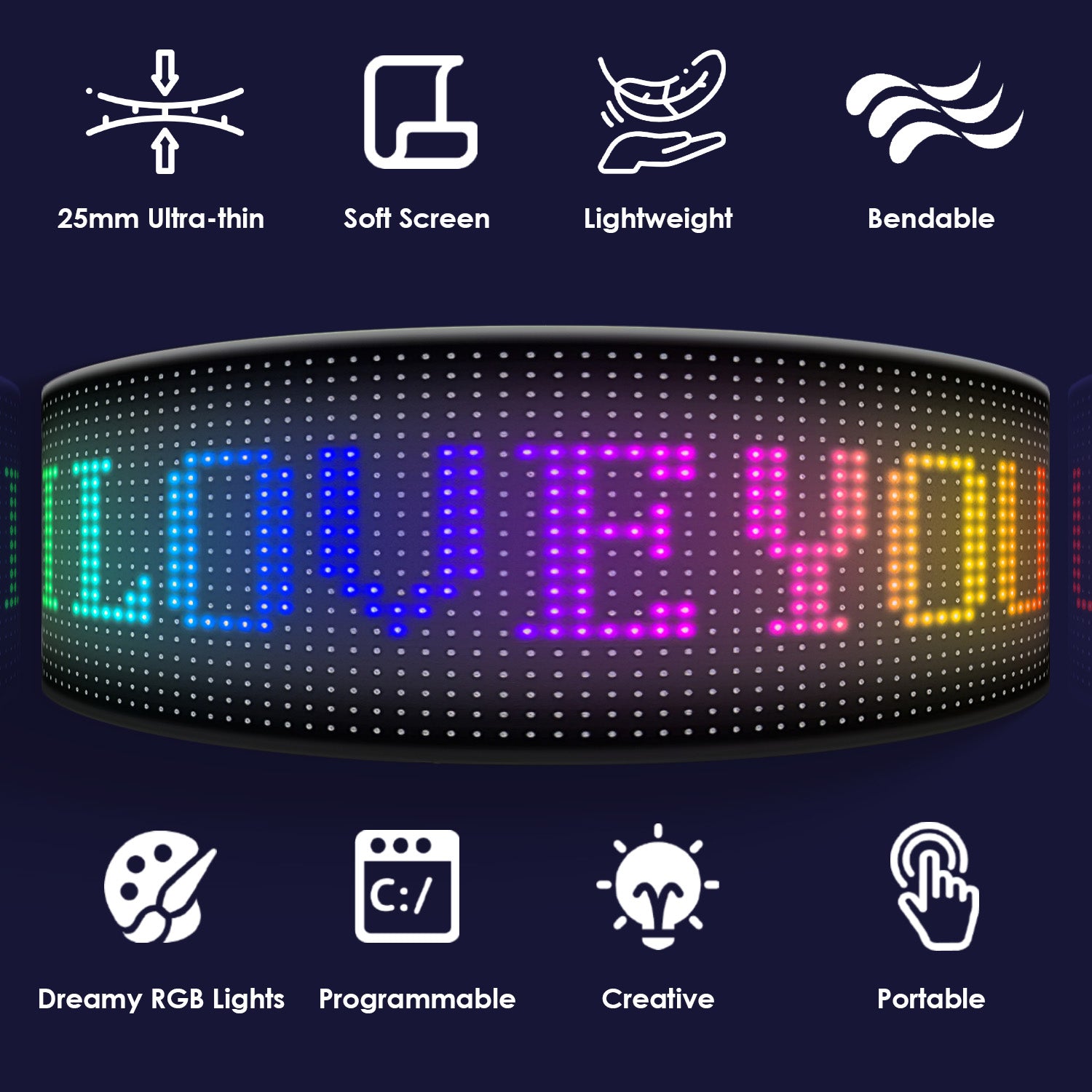LED Car Signs | APP Remote Control | Text Patterns Animations