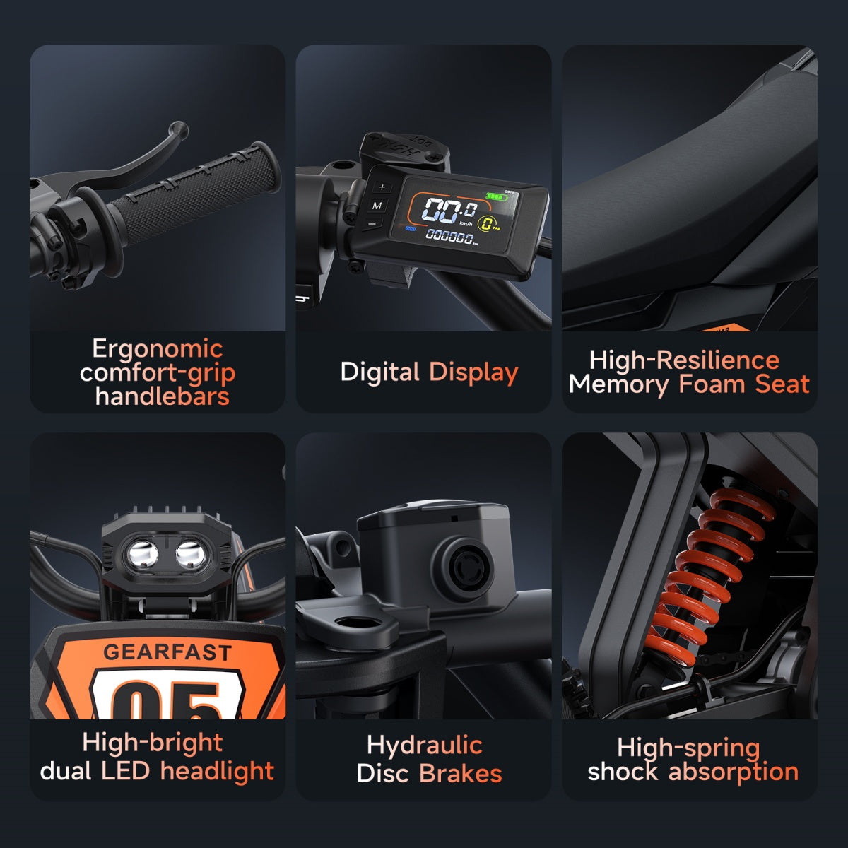 Zero 7 E-Motorcycle Bike 48V 20.8AH 55km H Mid-Motor